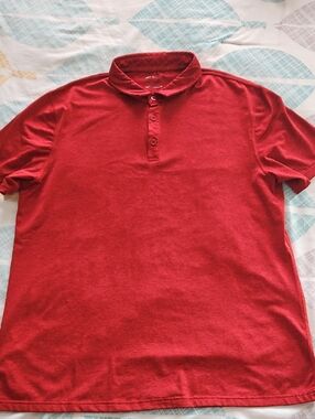 Red Short-Sleeve Golf Polo Shirt